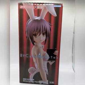 Bunny Girl Figurine - White Bunny Outfit with Purple Hair